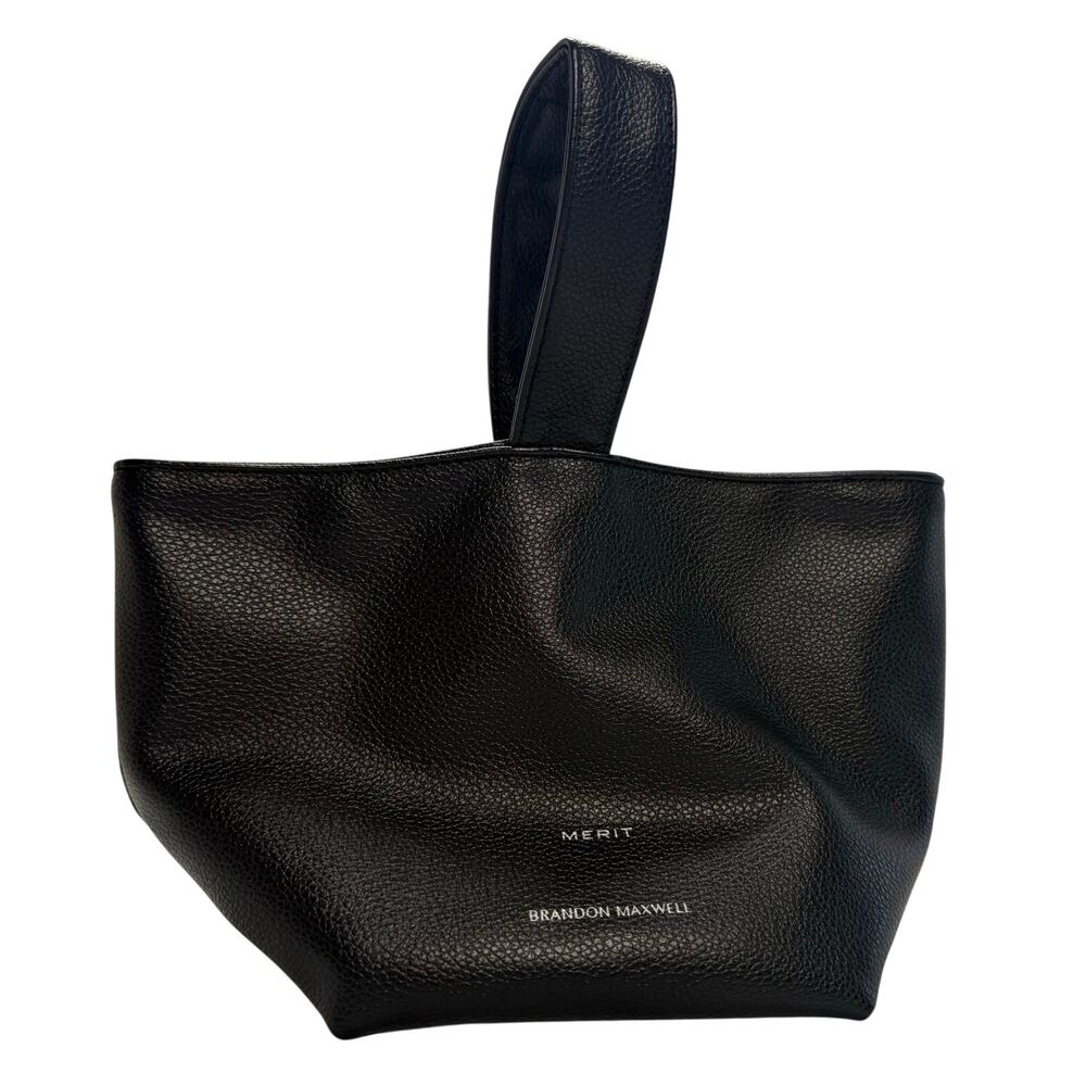 Merit x Brandon Maxwell Limited Edition Vegan Leather Metal Detail Black